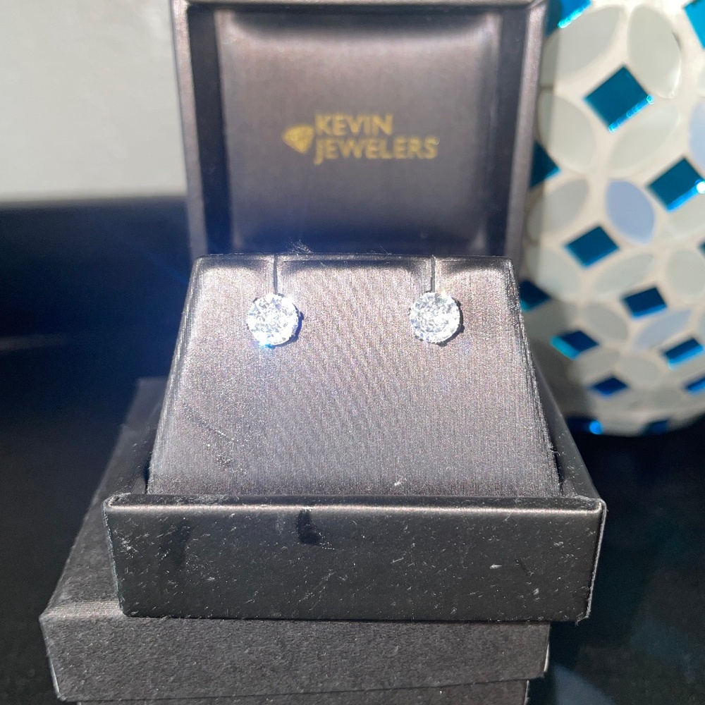 CZ Diamond Stud Earrings